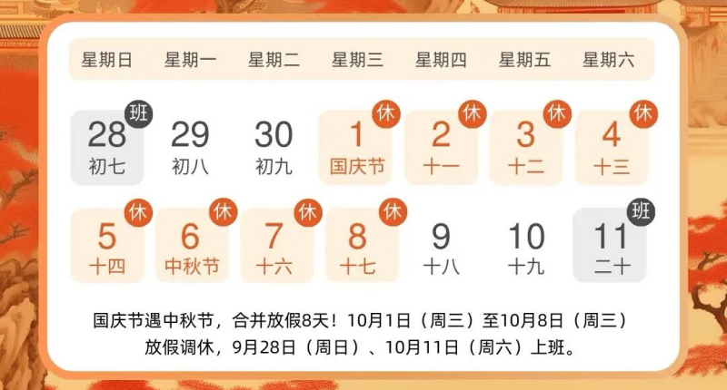 冯特幼儿园2025年国庆节·中秋节放假通知及温馨提示 冯特幼儿园2025年国庆节·中秋节放假通知及温馨提示